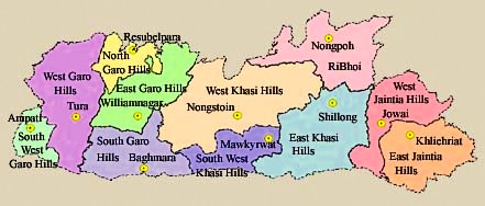 Map of Meghalaya